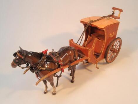 A Beswick horse and trap