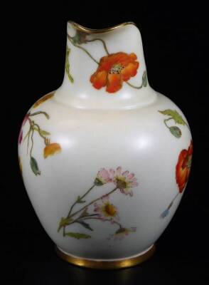 A Royal Worcester blush ivory jug, shape code 1094, puce factory mark, 1892, 14cm H. - 2