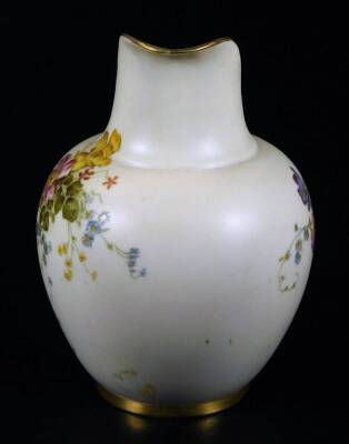 A Royal Worcester blush ivory jug, shape code 1094, puce factory mark, c1895, 16cm H. - 2