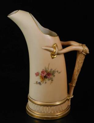 A Royal Worcester blush ivory jug, 1905, puce marked, shape code 1116,17cm H. - 3