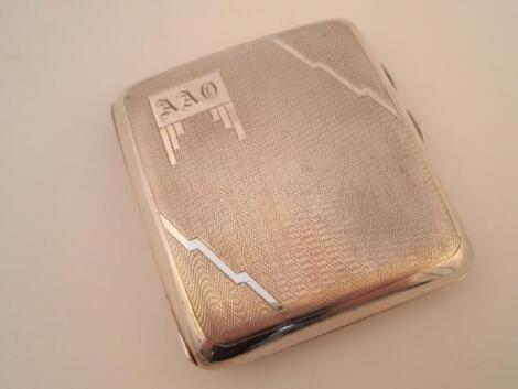 A George V silver cigarette case