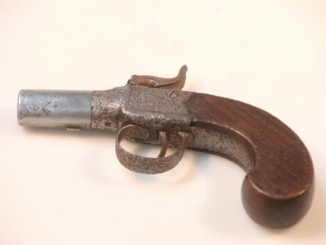 A 19thC percussion cap pistol