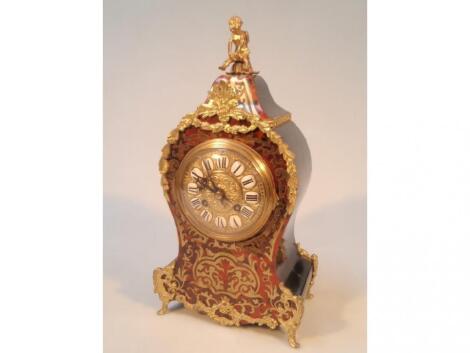 A 19thC Boulle mantel clock