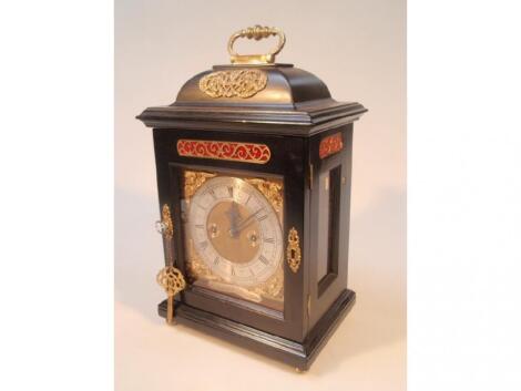 A double fuse? ebonised bracket clock in the Georgian style by Lewis Springfield