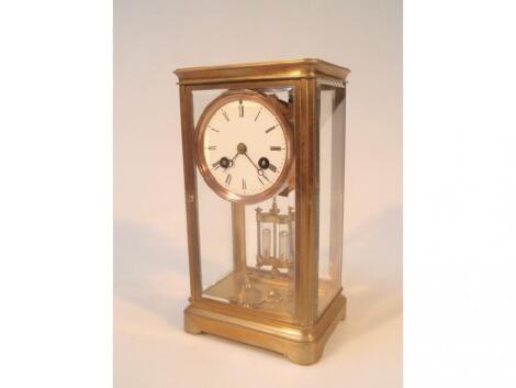 A gilt brass carriage clock