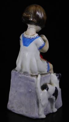 A Royal Worcester figure, representing Saturday's Child, no. 3262, 14cm H. - 2