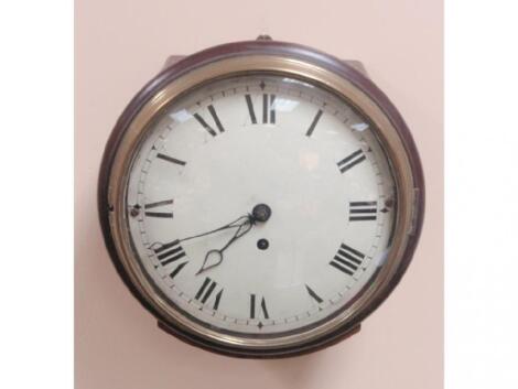 A 19thC mahogany cased wall clock