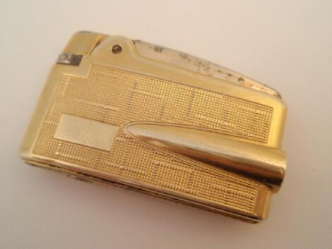 A Ronson 9ct gold sleeved lighter