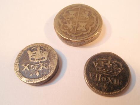 Three 18thC tokens.