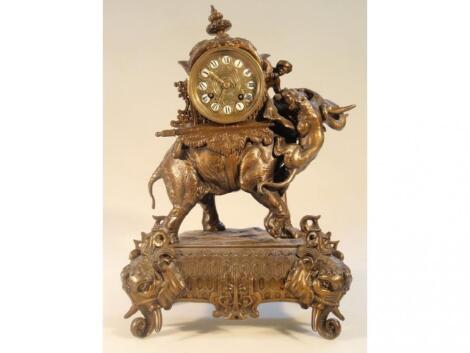 A late 19thC French mantel clock