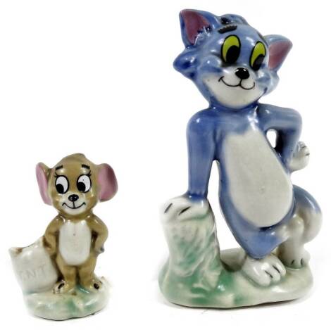 A Wade figure, Tom, 10cm H, and another Jerry. (2)