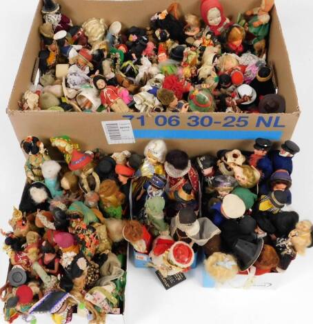 Various fashion dolls, varying designs, etc. to include sailors, geisha, 26cm H, Welsh figures, European dolls, various others, etc. (a large quantity)