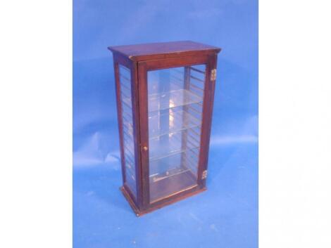 A Victorian mahogany counter top display cabinet