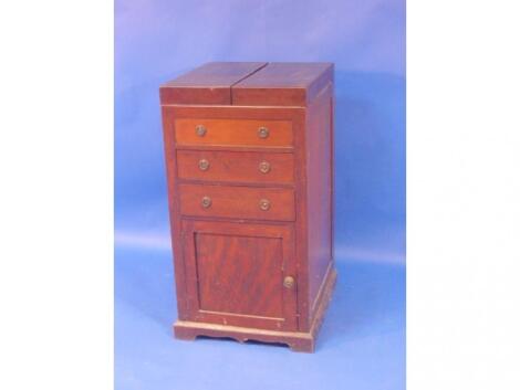 An early 19thC mahogany gentlemans dressing chest