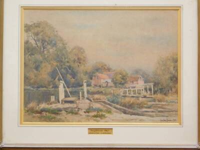 Hamilton Chapman. A view of Pangbourne Wear on the River Thames, watercolour, signed and dated 1905, 26cm x 34cm.