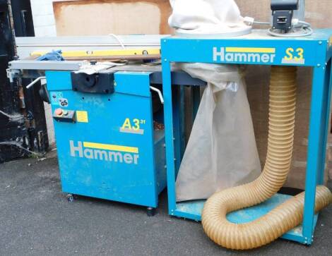 A Hammer A331 dust extractor, with S3 attachment, 79cm W.