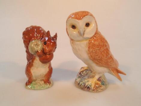 A Beswick pottery figure of a barn owl model no. 2026