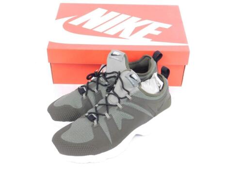 Three pairs of Nike Air Zoom LWP 16 trainers, cargo/khaki/black - dark stucco, UK sizes 8 - 8.5, boxed.