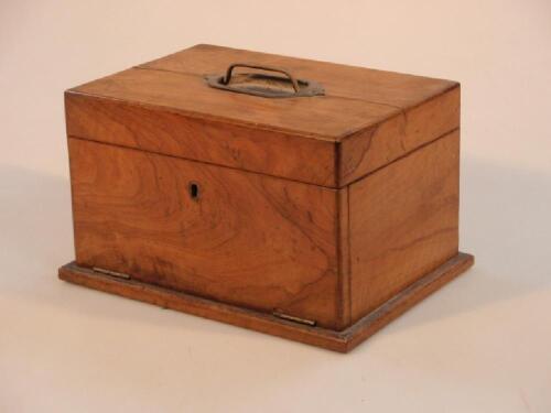 A Victorian walnut jewellery box