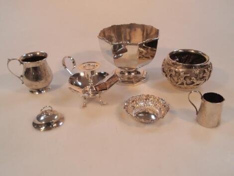 An Indian silver bowl