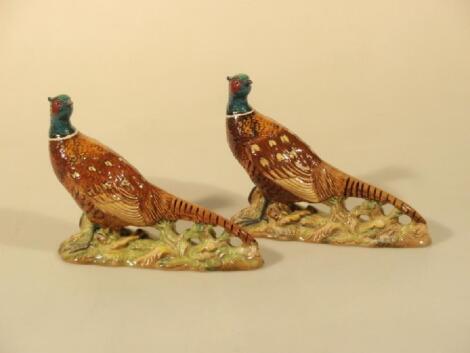 Two Beswick model cock pheasants