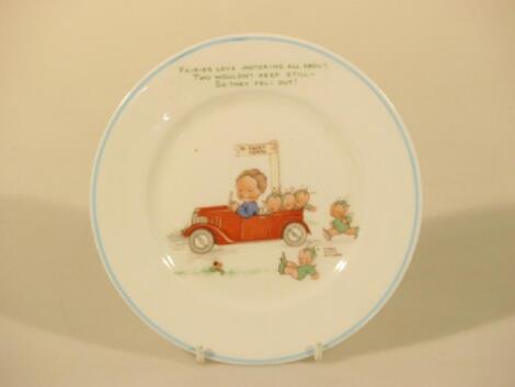 A Shelley porcelain nursery plate