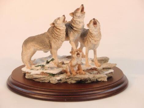 A Country Artists hand painted model group entitled 'Dawn Chorus'