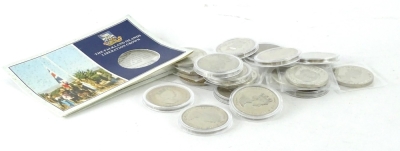 Eighteen various coins, relating to the Falkland Islands, to include the Liberation of the Islands Crown.