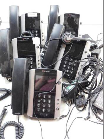 Five Polycom VVX500 HD Voice VOIP telephones.