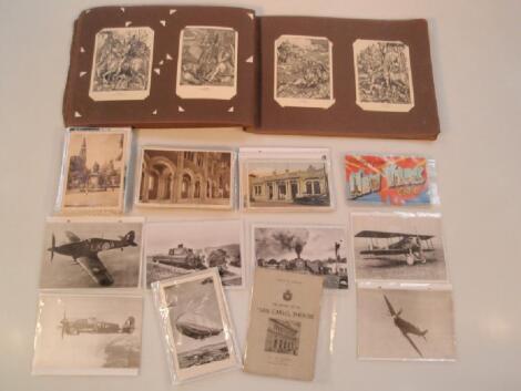 Thirteen Zeppelin postcards and a quantity of European topographic cards;