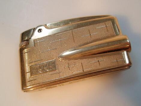 A Ronson 9ct gold cigarette lighter