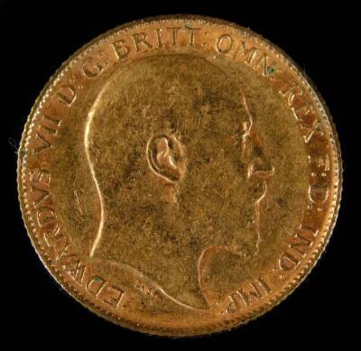 An Edwardian gold half sovereign, 1910. - 2