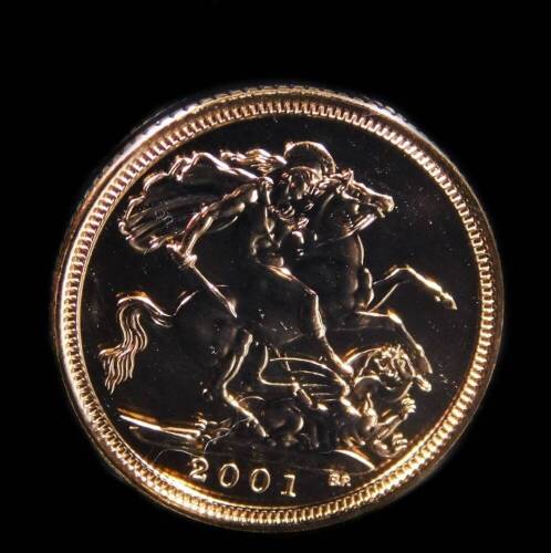 An Elizabeth II gold half sovereign, 2001.