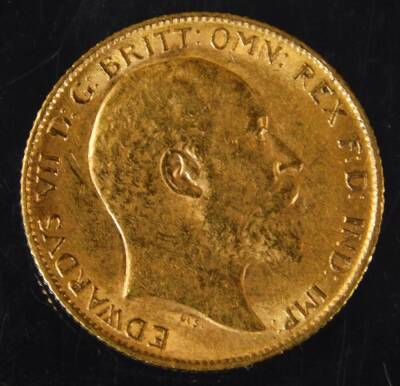 An Edwardian gold half sovereign, 1909. - 2