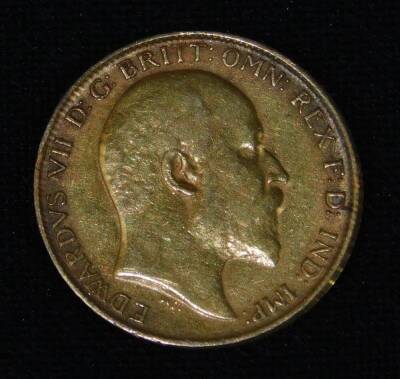 An Edwardian gold half sovereign, 1910. - 2