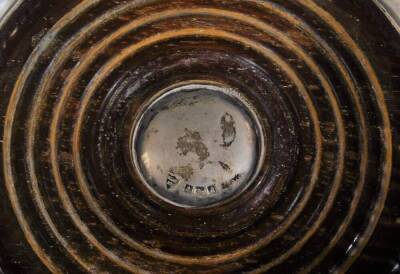 A pair of Elizabeth II silver coasters, each of circular form, with gadrooned outlines, part pierced bodies and wooden bases, with central plain sections, Birmingham 1950, 15cm Dia. (2) - 3