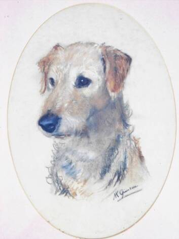 N K Jamson (20thC). Dog portrait, quarter profile, pastel, signed, 35cm x 25cm.