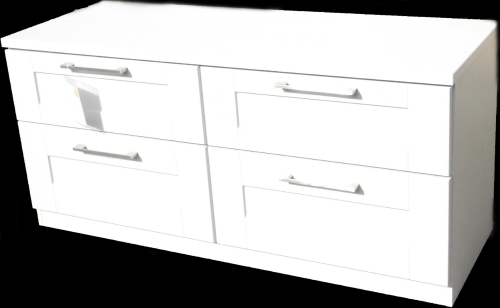 An ex-display television unit, 67cm H, 153cm W, 43cm D, labelled was £549.99 now £349.99.