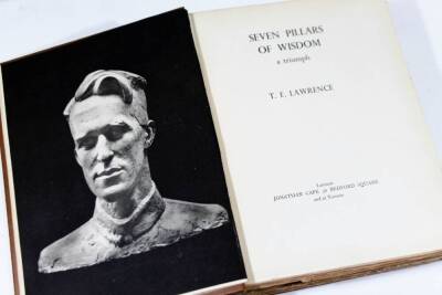 Lawrence (T E). Seven Pillars of Wisdom, Jonathan Cape Publishing 1935 reprint, in brown boards with gilt stencilling, other books, Dictionary of Gardening, Greene (Graham) The Comedians, Adams (Douglas) So Long and Thanks For All The Fish, signed copy, T - 3