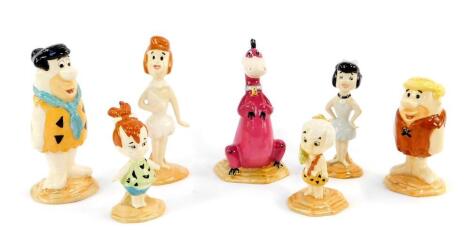 Seven Beswick The Flintstones figures, limited edition 797/2000, boxed with certificates, comprising Fred, Wilma, Dino, Barney, Betty, Peddles and Bam-Bam.