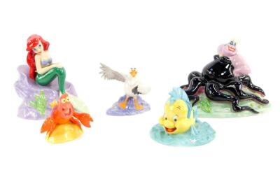 Five Royal Doulton The Little Mermaid figures, Disney Showcase Collection, boxed, comprising, Ursula, Ariel, Flounder, Sebastian and Scuttle.