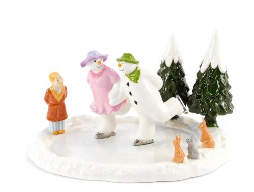 A Coalport characters the Snowman figure group, modelled as Ice Dance, limited edition 46/950, boxed with certificate.