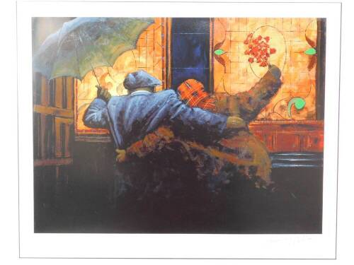 Alexander Millar (British, B.1960). Like Moths To A Flame, limited edition print 68/295, with certificate of authenticity, signed in pencil, 50cm x 62cm.