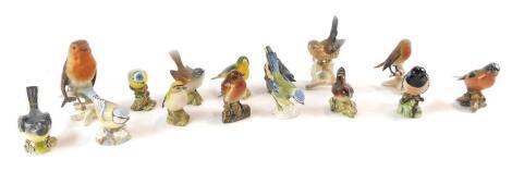 Beswick Goebel Royal Worcester and other porcelain figures of birds. (15)