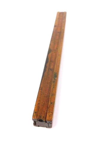 An Edward Roberts late 18thC boxwood gauger's slide rule, of Everard type, with four slides, 30.5cm L..