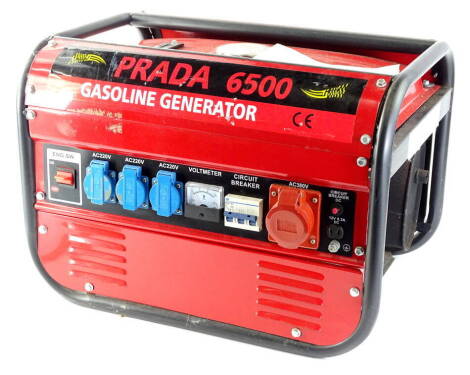 A Prada 6500 petrol generator.