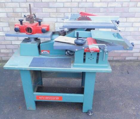 A Kity electric circular saw, and bench with some accessories.
