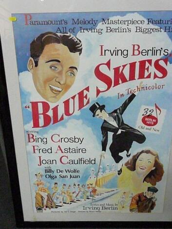 Irving Berlin's' Blue Skies large show advertisement to include Bing Crosby