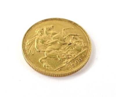 An Edward VII full gold sovereign, dated 1903.
