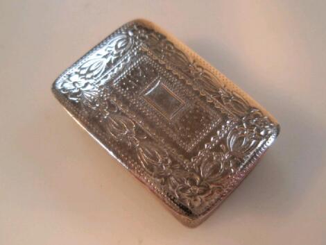 A George IV silver vinaigrette by Nathaniel Mills